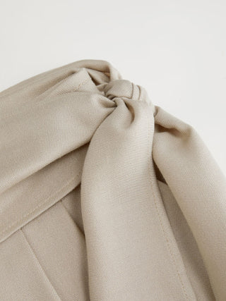 Linen-blend Linen-blend Low Rise Wrap Waist Wide Leg Trousers For Work