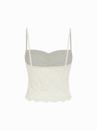 Lace Sweetheart Crop Top & Low Rise Shorts Loungewear Set