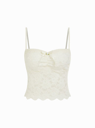 Lace Sweetheart Crop Top & Low Rise Shorts Loungewear Set