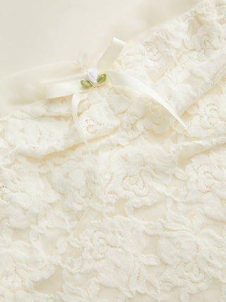 Lace Sweetheart Crop Top & Low Rise Shorts Loungewear Set