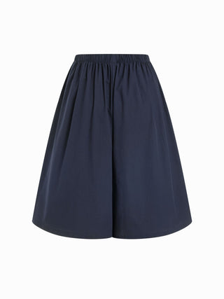 Cotton Mid Rise Drawstring Oversized Bermuda Shorts