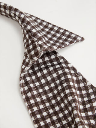 Woven Plaid Button Decor Halter Neck Romper