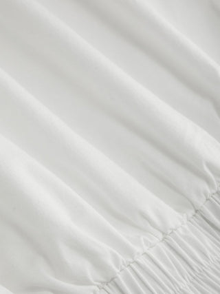 Cotton-blend Rolled Cuff Sleeve Banded Hem Shirt