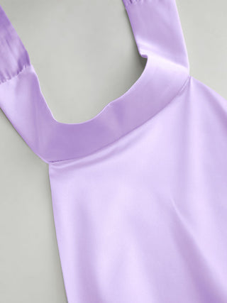 Satin Halter Neck Wrap High Rise Mermaid Maxi Dress