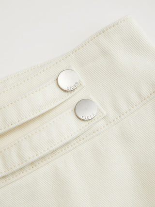 Denim Washed Denim Low Rise Metal Detail A-line Mini Skort For School Daily Casual