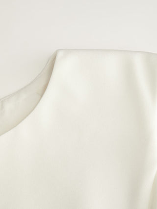 Boat Neck Pleated A-line Mini Dress