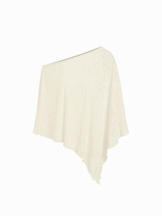 Chiffon Asymmetrical Hem Poncho Top