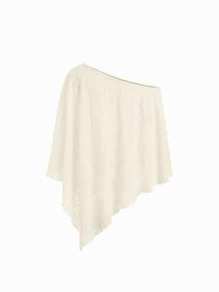 Chiffon Asymmetrical Hem Poncho Top