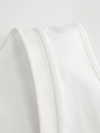 Cotton-Blend V-neck Ruched Top