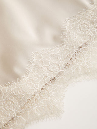 Low Rise Lace Trim A-line Mini Skirt