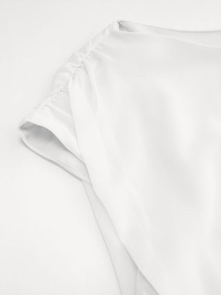 Chiffon Draped Flared Maxi Dress