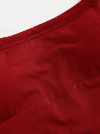 Cotton-blend Scoop Neck Halter Crop Top
