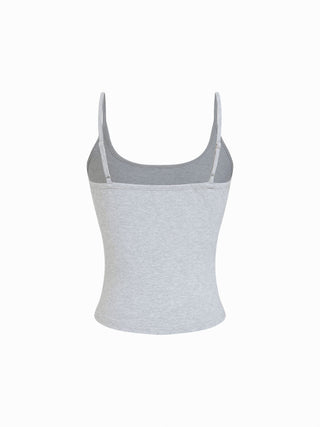 Sweet as Heaven Cotton-blend Scoop Neck Graphic Cami Top