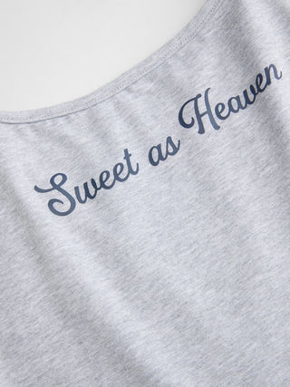Sweet as Heaven Cotton-blend Scoop Neck Graphic Cami Top