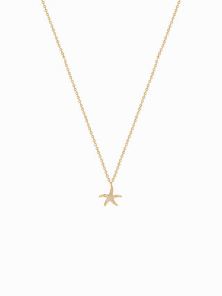 18K GOLD PLATED STAINLESS STEEL STARFISH  NECKLACE