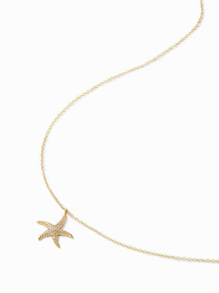 18K GOLD PLATED STAINLESS STEEL STARFISH  NECKLACE