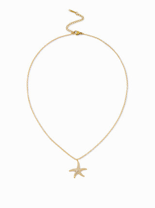 18K GOLD PLATED STAINLESS STEEL STARFISH  NECKLACE