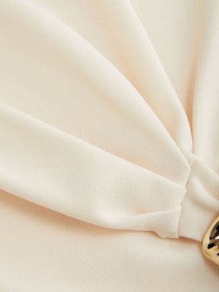 Twist Knot Short Sleeve Metal Detail Tee