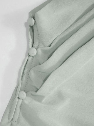 Satin High Neck Cape Sleeve Maxi Dress