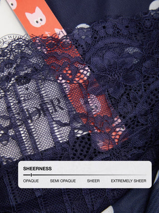 Mesh Polka Dot Lace Panel High Rise Mermaid Maxi Dress