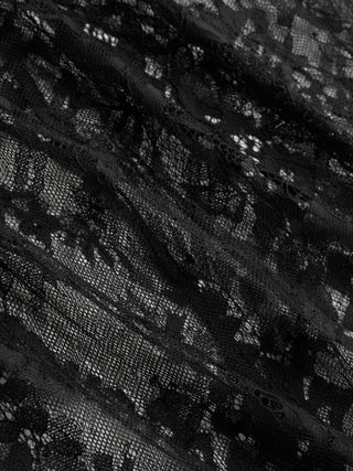 Strapless Lace Panel A-line Maxi Dress