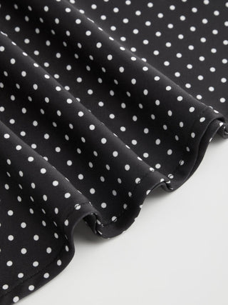 Sweetheart Neckline Polka Dot Lace Trim Knotted Cami Top