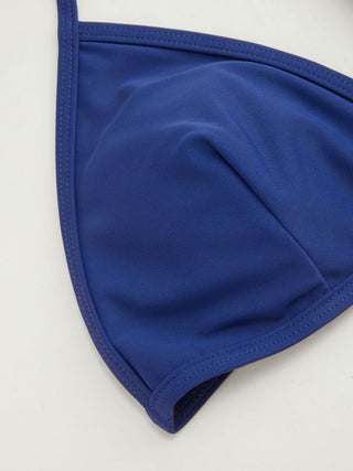 V-neck Tie Front Triangle Bikini Top