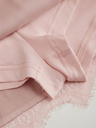 Low Rise Lace Trim A-line Mini Skirt