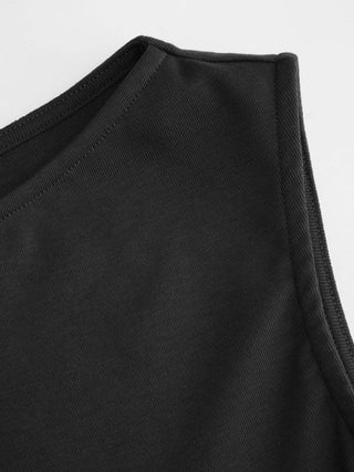 High Stretch Boat Neck Lace Panel Crop Top