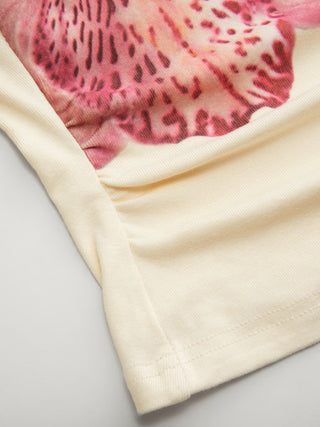 Floral V-neck Ruched Wrap Cami Top