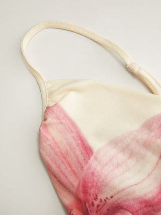 Floral V-neck Ruched Wrap Cami Top