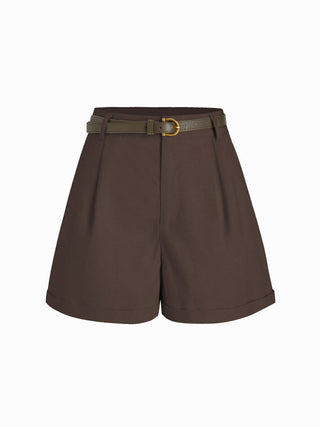 Belted High Waist Trouser Short