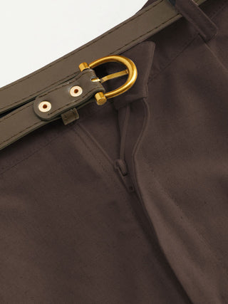 Belted High Waist Trouser Short