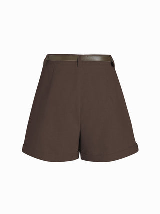 Belted High Waist Trouser Short
