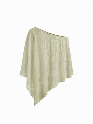 Chiffon Asymmetrical Hem Poncho Top