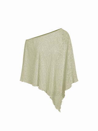 Chiffon Asymmetrical Hem Poncho Top