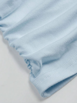 Mid Sleeve Ruched Tee