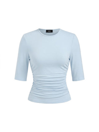 Mid Sleeve Ruched Tee