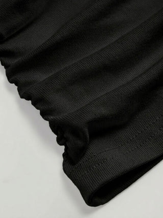 Mid Sleeve Ruched Tee