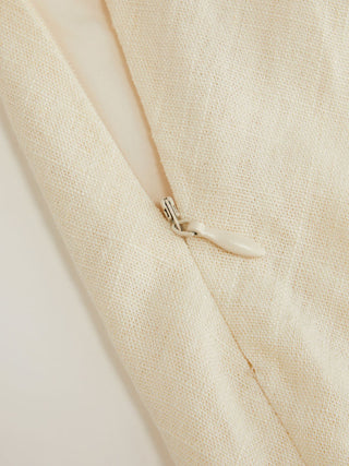 Linen-blend Mid Rise Mermaid Midi Skirt