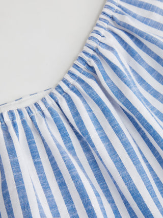 Cotton Scoop Neckline A-line Midi Dress