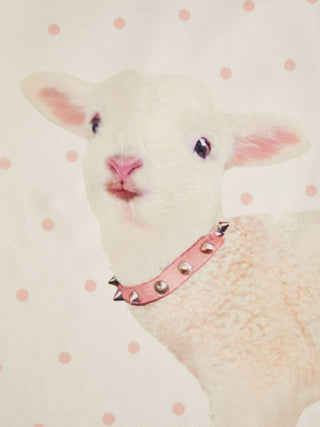 Polka Dot Lamb Print Short Sleeve Tee
