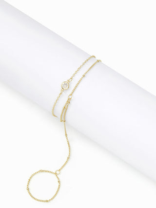 RHINESTONE HAND CHAIN BRACELET