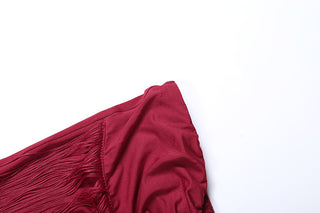 Sweetheart neck tassels backless tube maxi dress