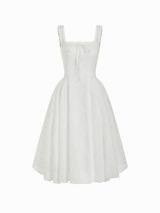Cotton-blend Sculptural Sweetheart Ditsy Floral Lace Up Ruffled Maxi Dress