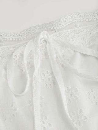 Cotton-blend Sculptural Sweetheart Ditsy Floral Lace Up Ruffled Maxi Dress