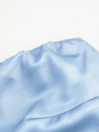 Satin Strapless Tie Back Maxi Dress