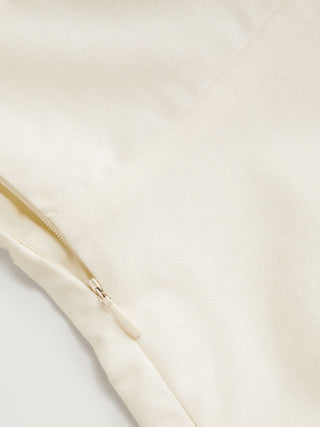 Linen-blend Sweetheart Neck Bowknot Lace-up A-line Maxi Dress