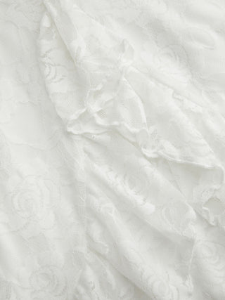 Lace Floral Sweetheart Tiered Mini Dress