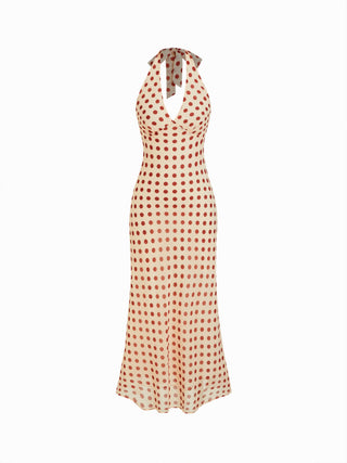 Chiffon Sweetheart Floral Backless Tie Back Mermaid Maxi Dress